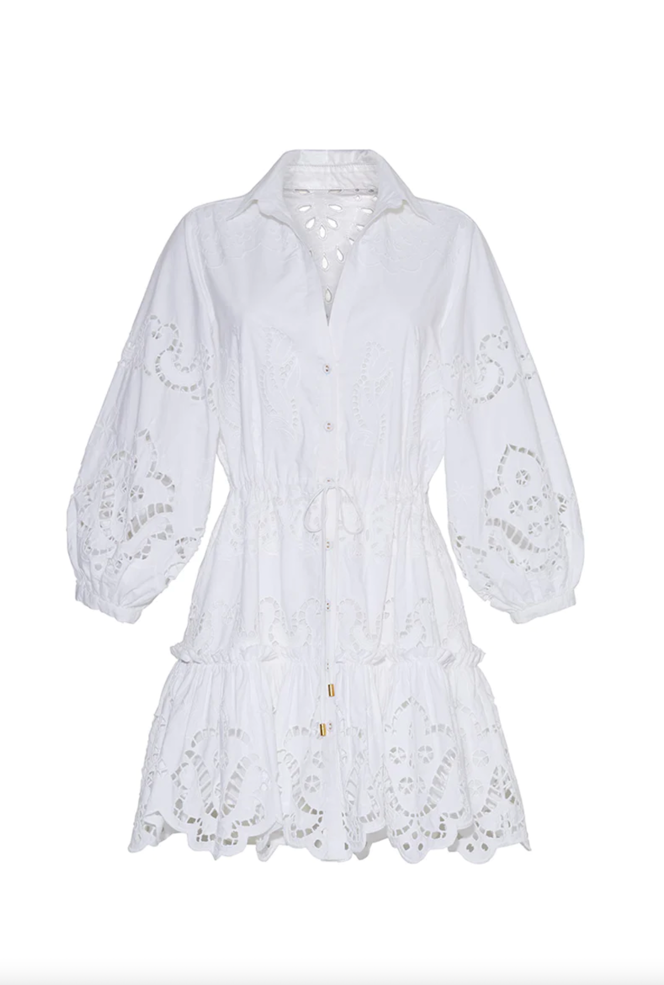 Robin Dress - Embroidered Eyelet White