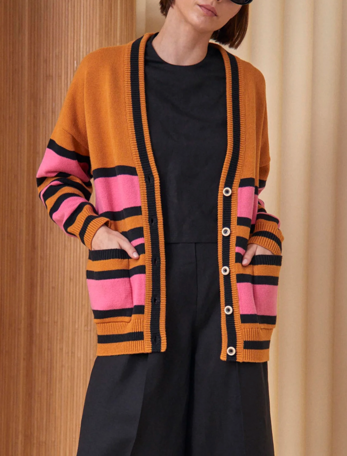 Farrah Sweater - Amber Stripe