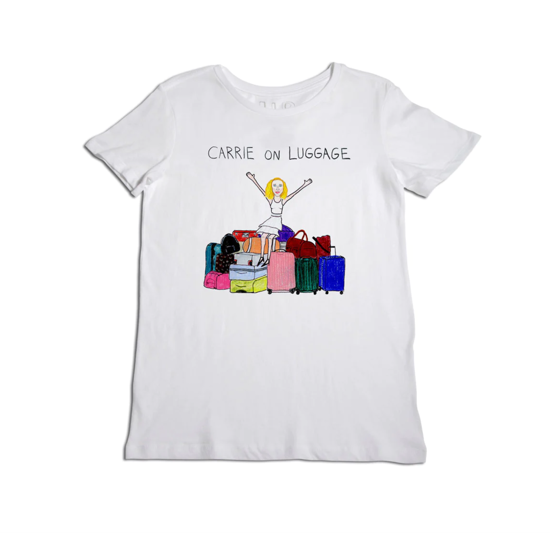 Carrie on Luggage White T-Shirt