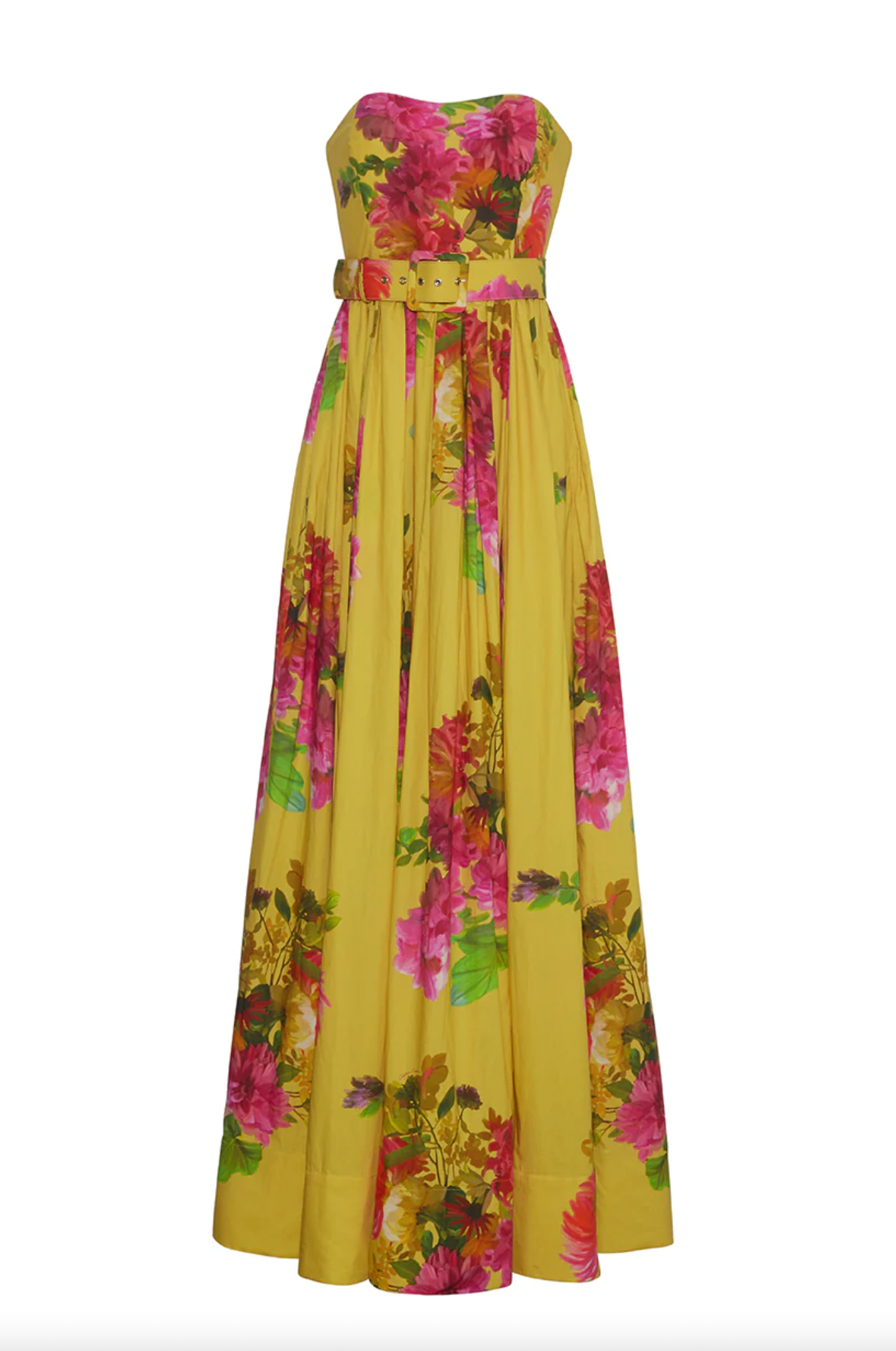 Greenfield Dress - Floral Cream Gold