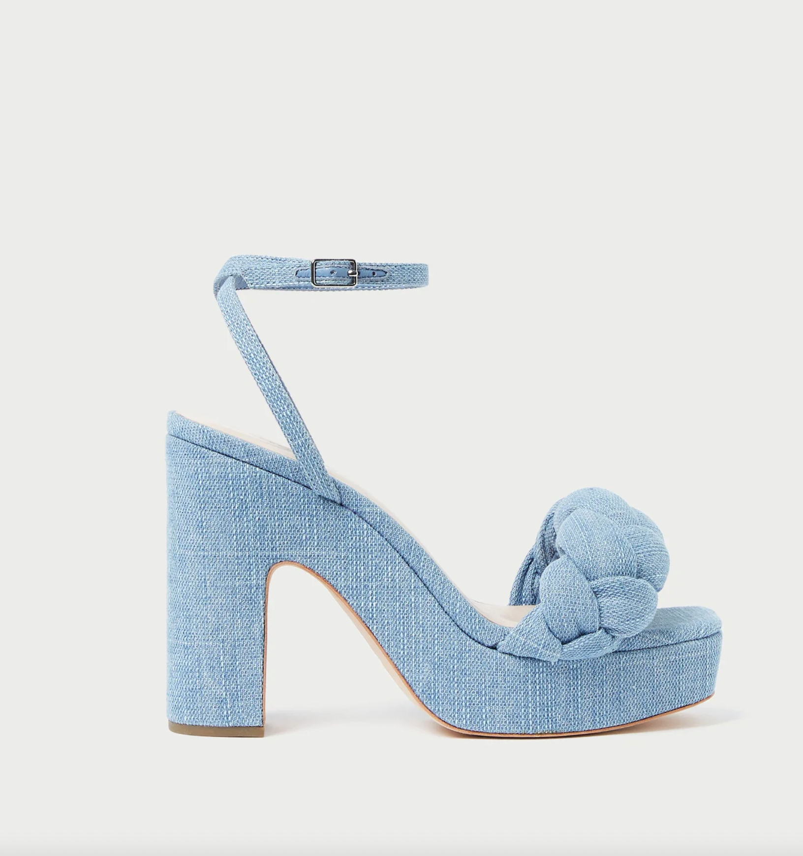 Fae Platform Sandal w/ Braid - Blue