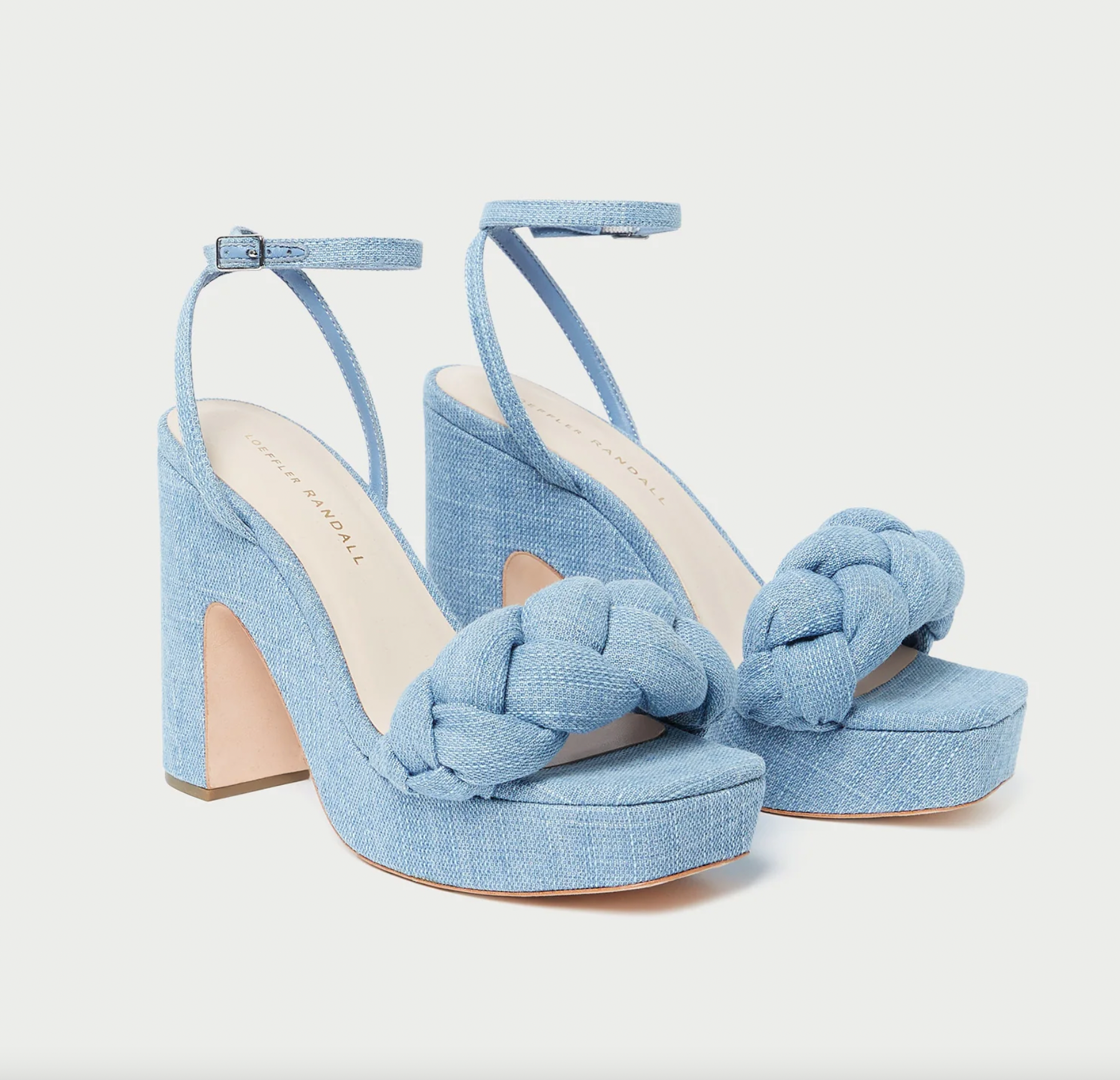Fae Platform Sandal w/ Braid - Blue