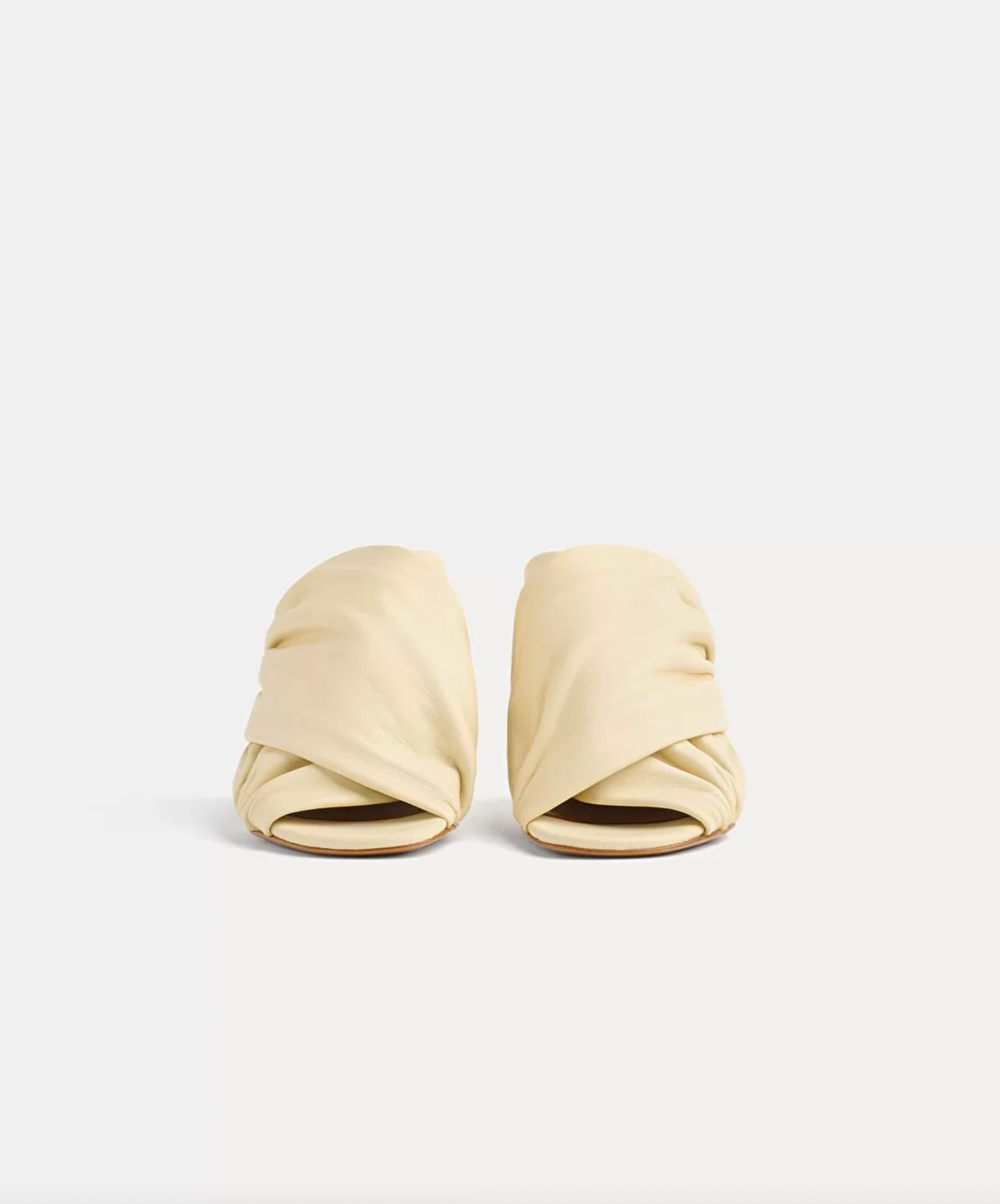 Nappa Leather Heeled Sandals - Ivory