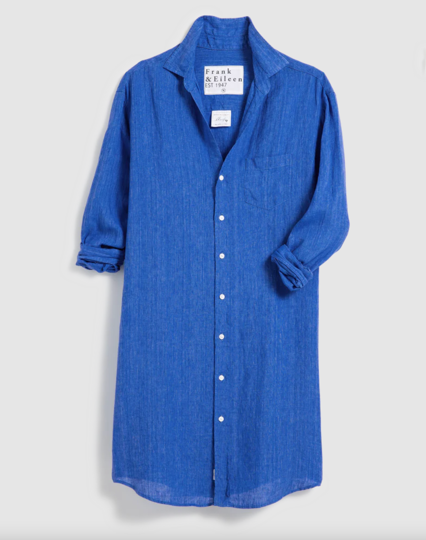 Mary - Solid Bright Blue Linen