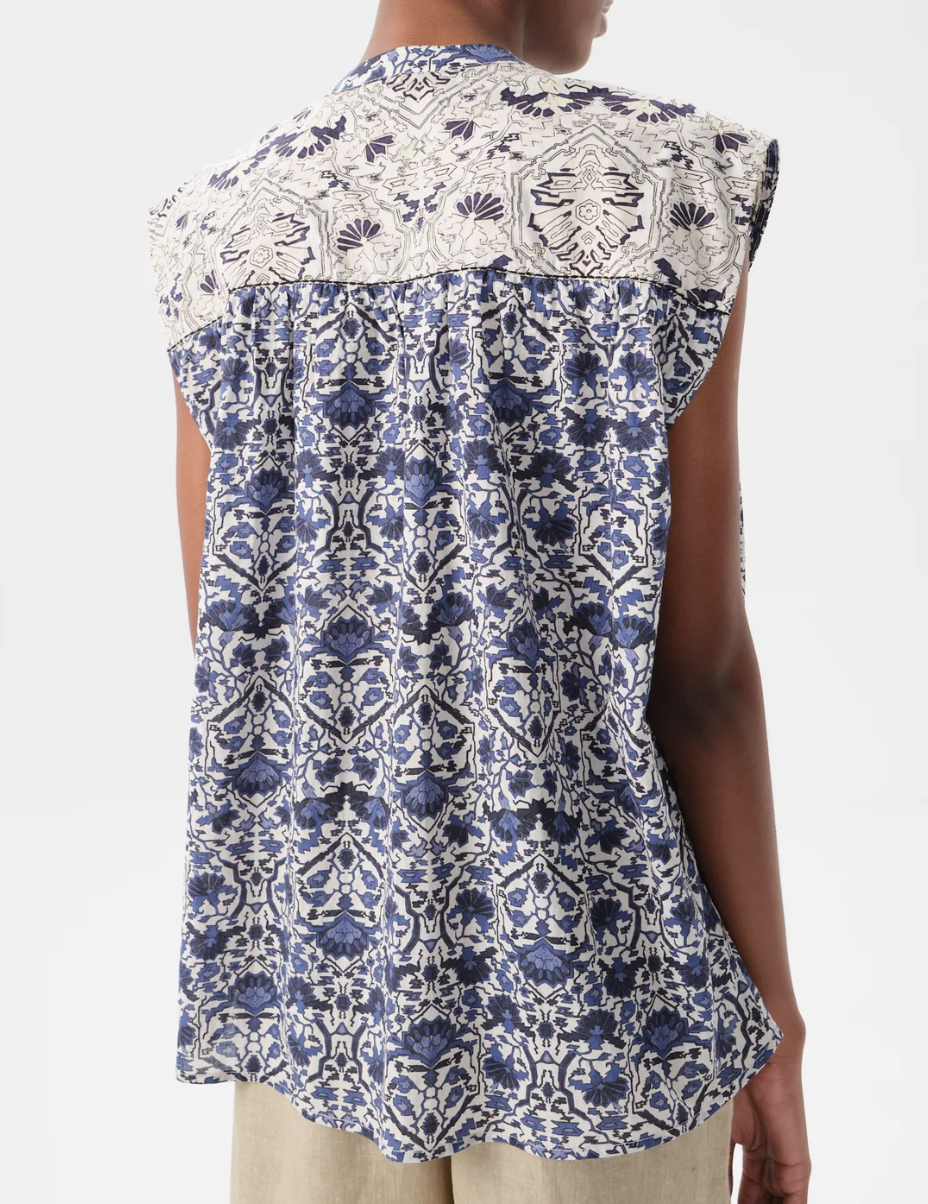 Alvear Celia Sleeveless Top - Navy Rose