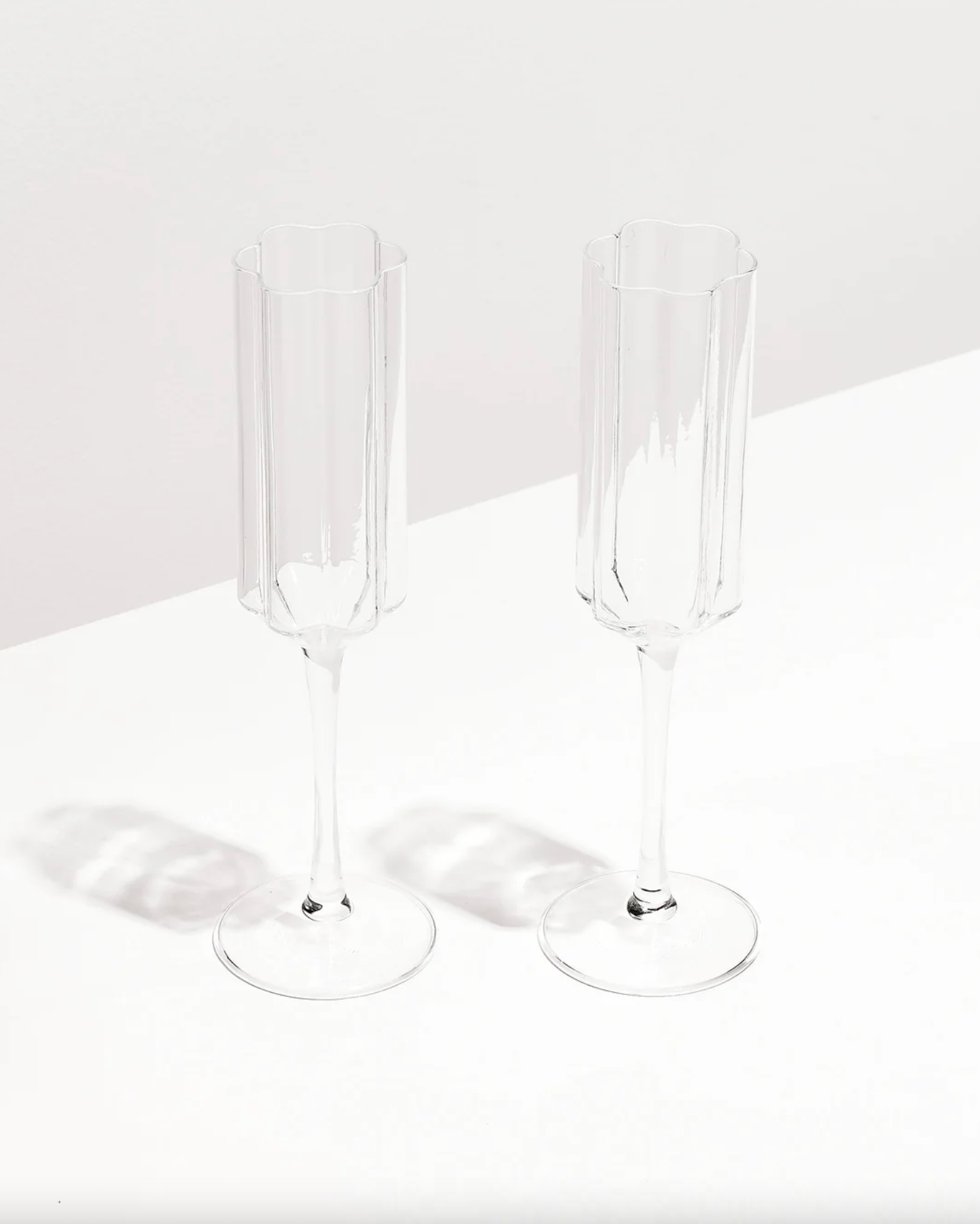 Wave Flute - Set of 2 - Clear