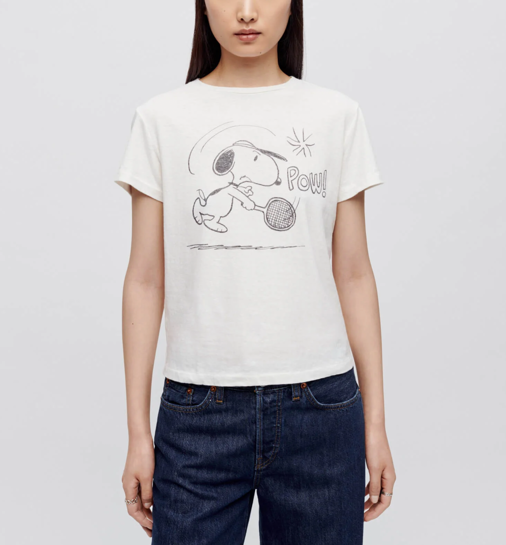 Snoopy Tee-Vintage White