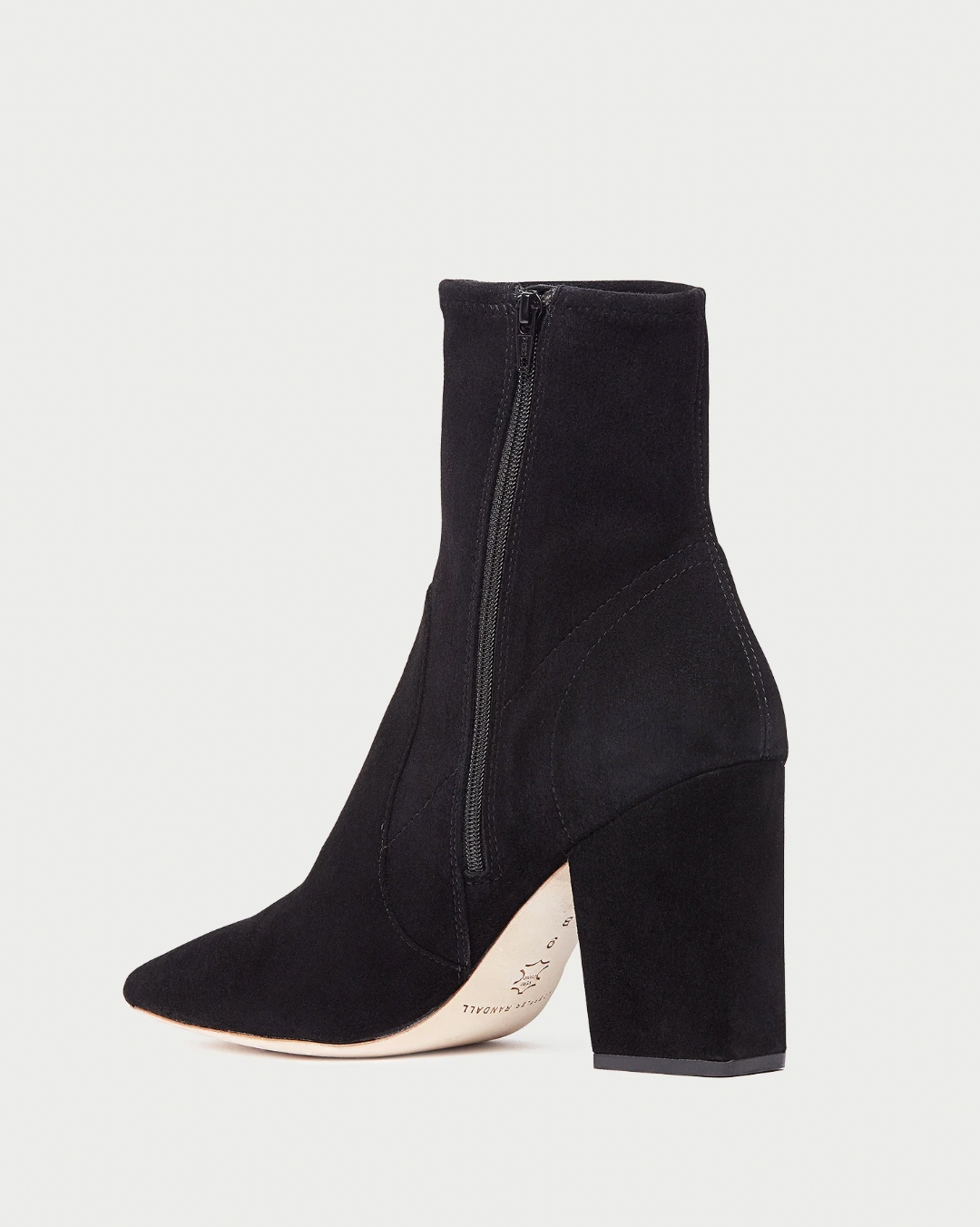 Isla Suede Slim Ankle Boot - Black