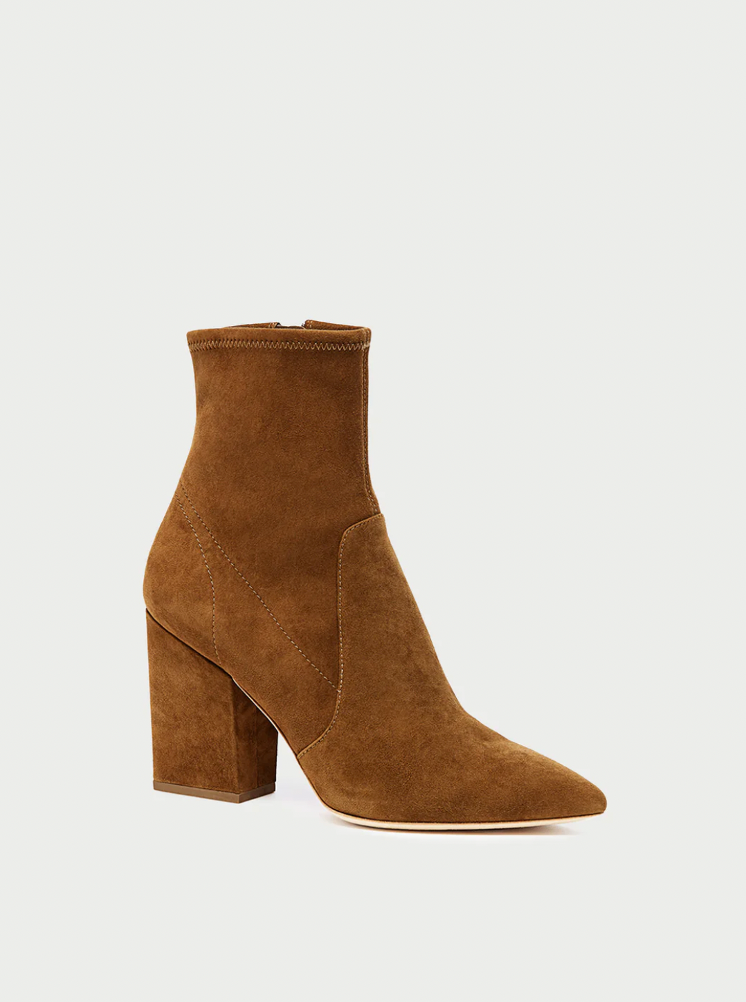 Isla Suede Slim Ankle Boot - Cacao