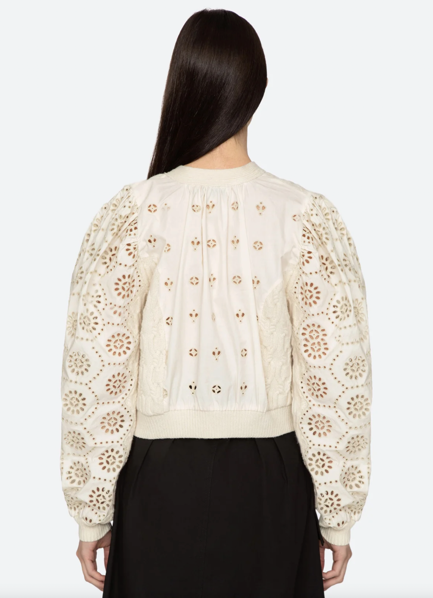 Lainey Embroidery Cardigan - Cream