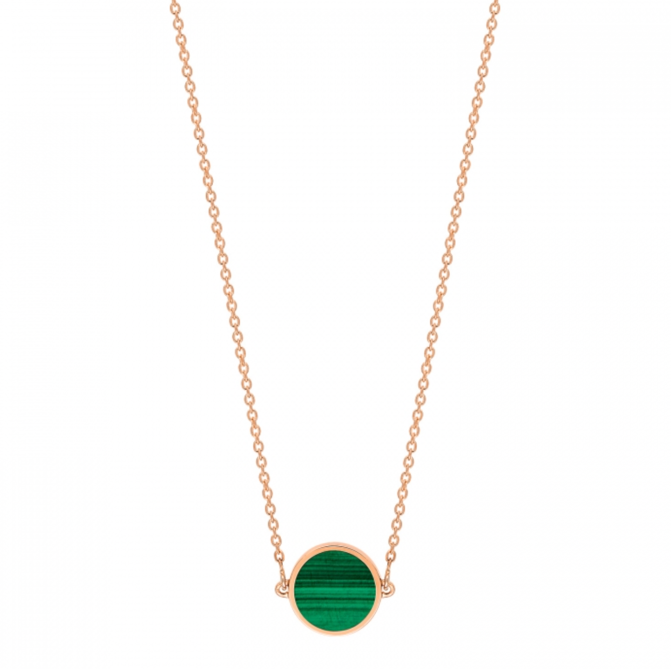 Mini Ever Malachite Disc Necklace