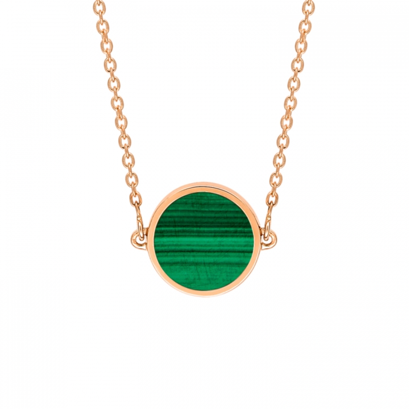 Mini Ever Malachite Disc Necklace