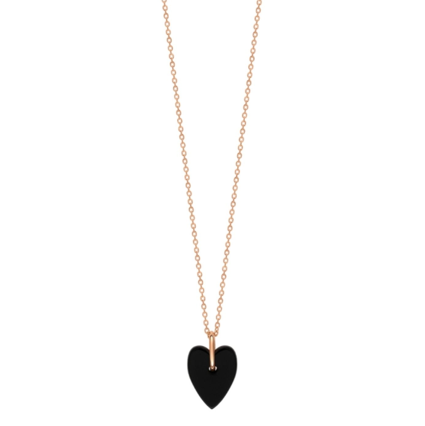 Angele Mini Onyx Heart on Chain