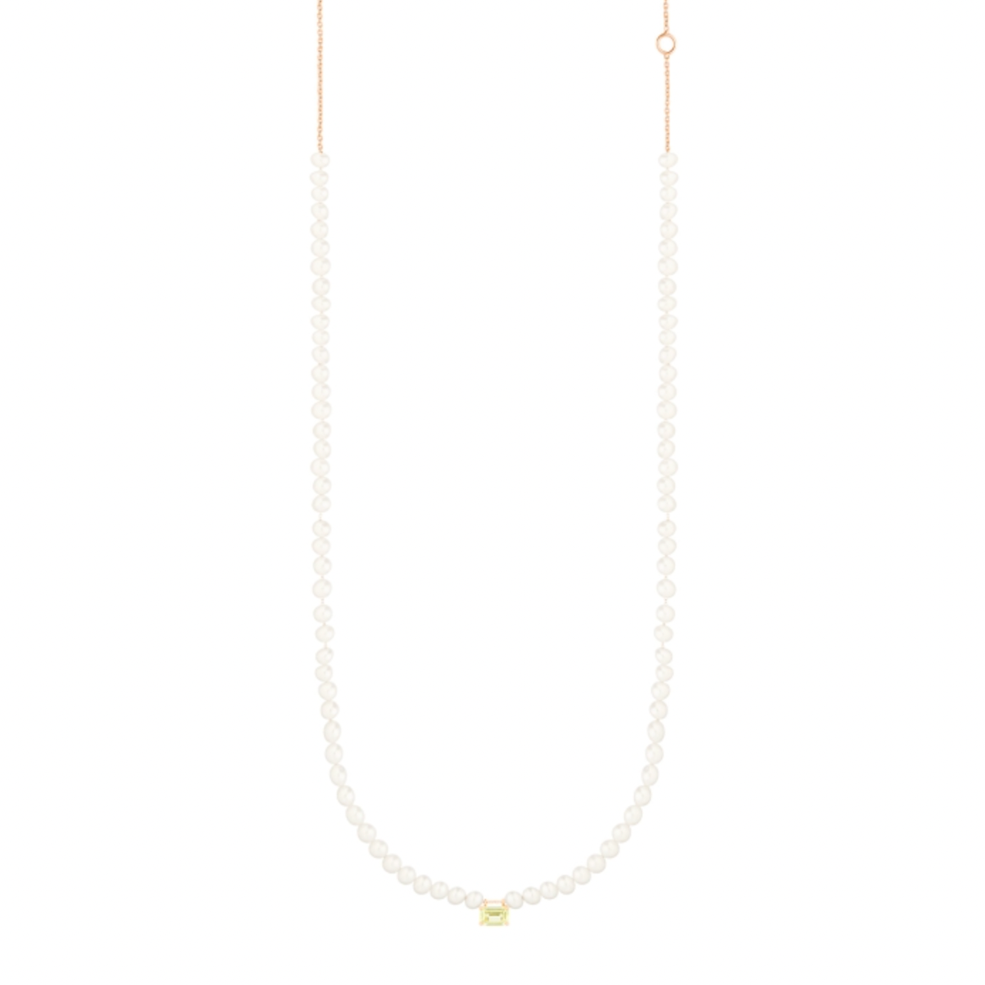 Mini Cocktail Pearl & Lemon Quartz Necklace