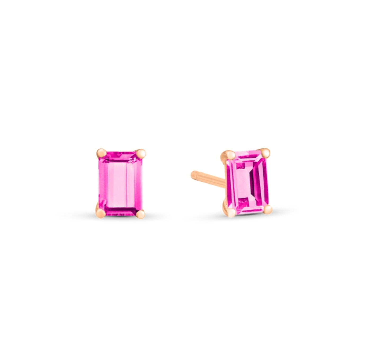 Cocktail Pink Topaz Studs