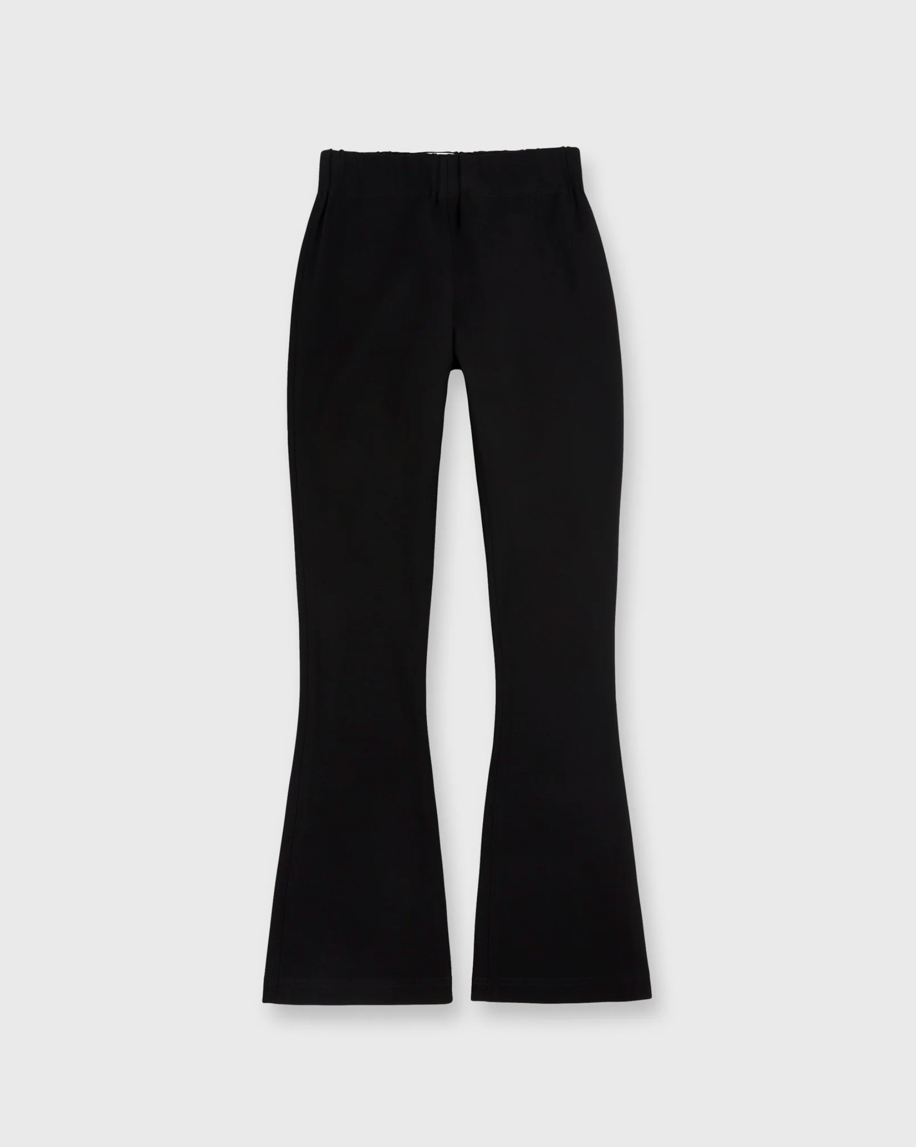 Faye Flare Cropped Pant - Black Ponte Knit