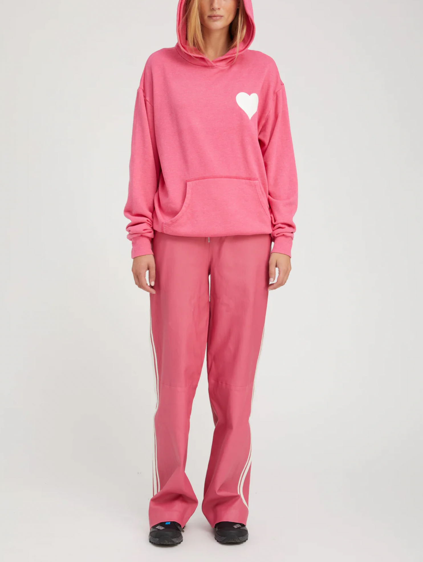 Heart Hoodie - Hot Pink