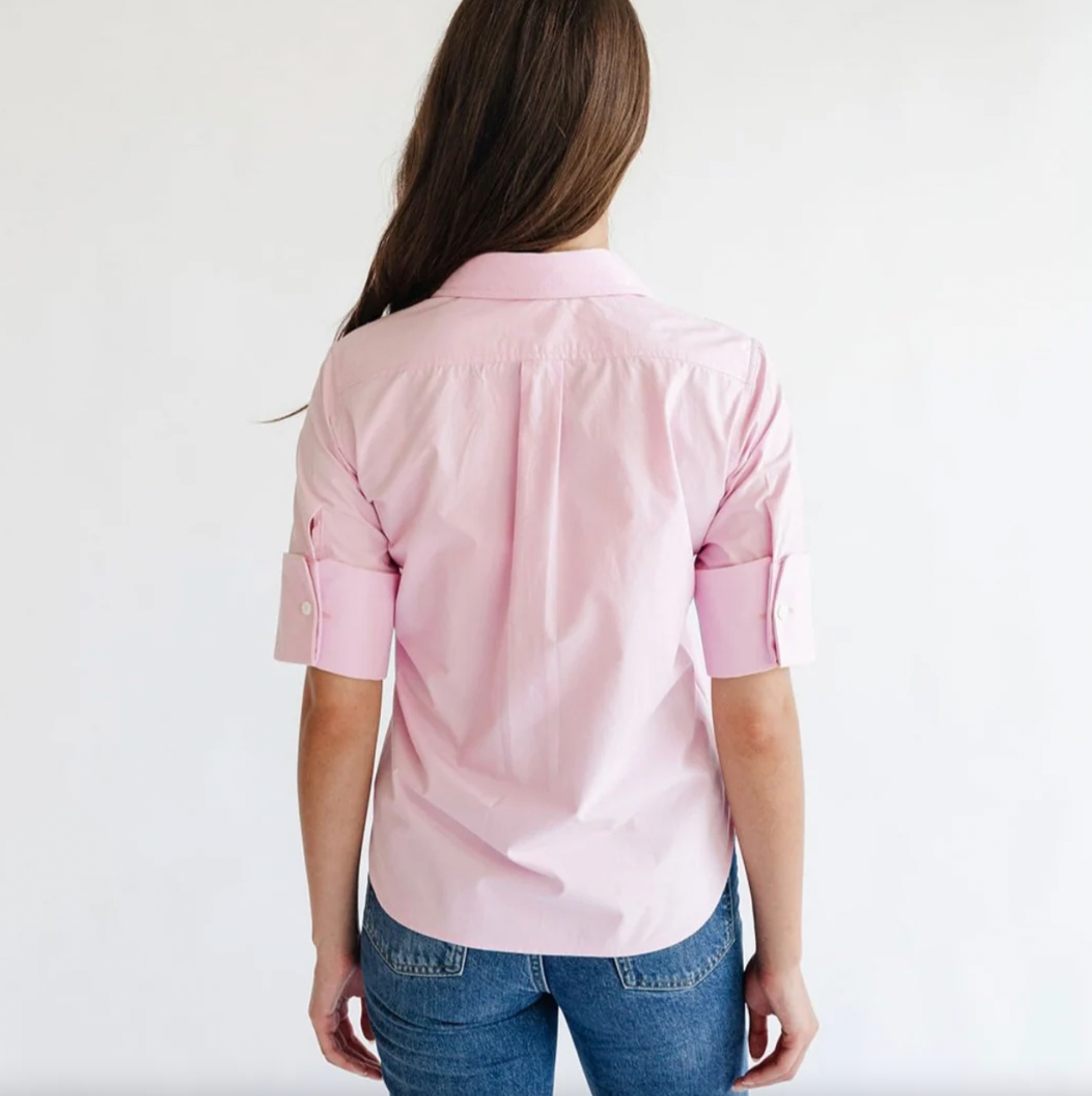 Alexa Top - Pink Shirting