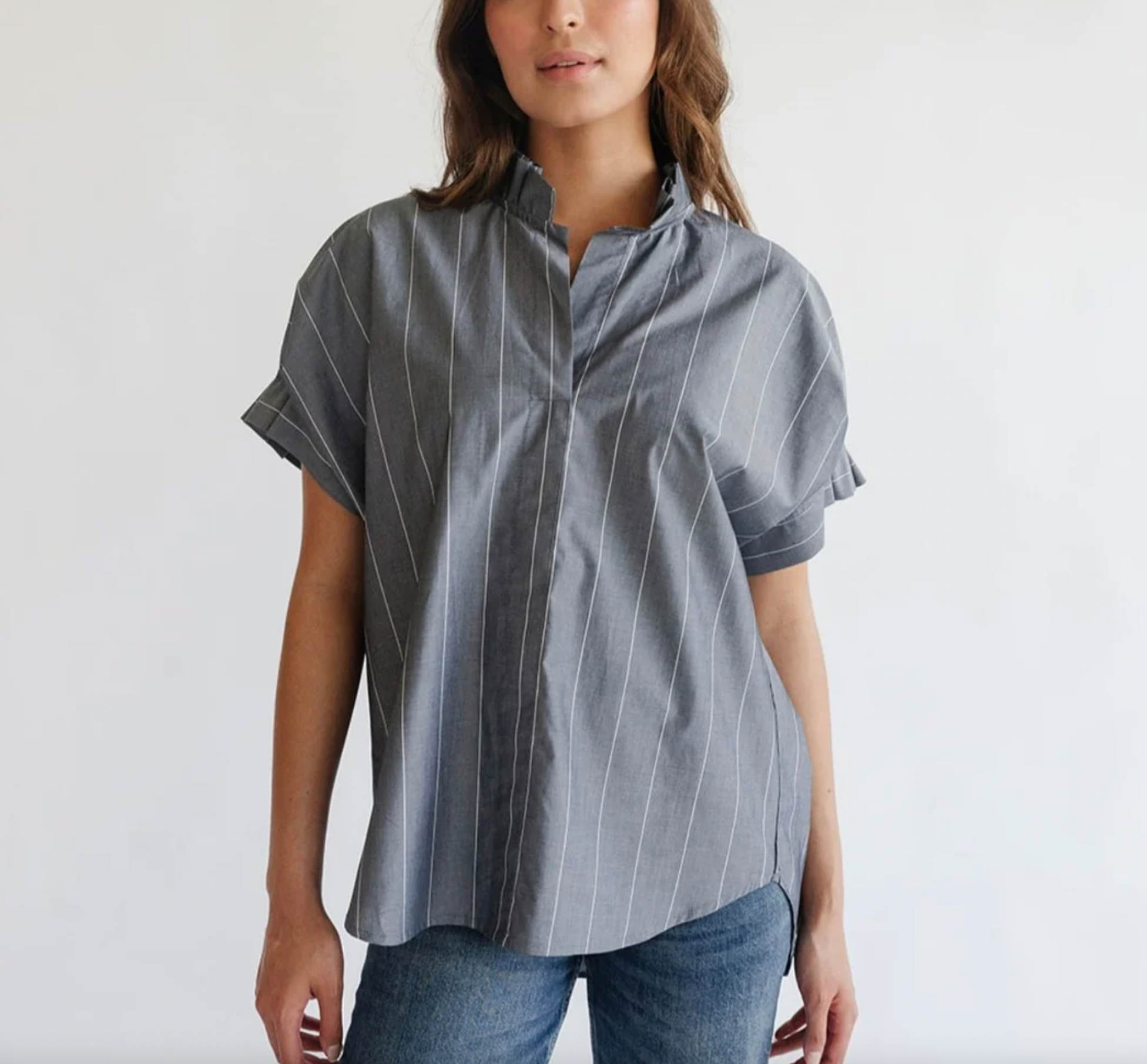 Renea Top - Metal Stripe