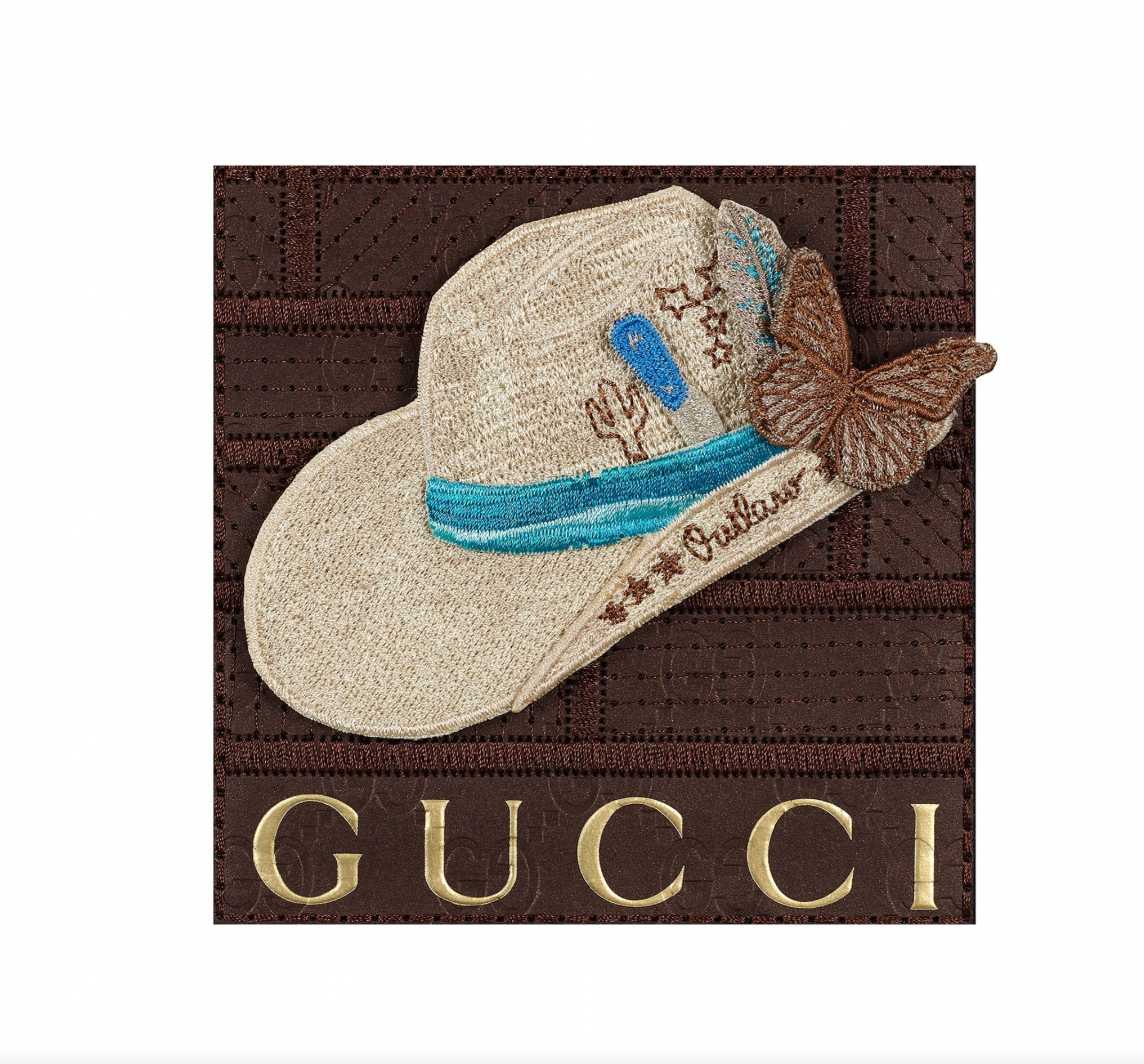 Petite Brown Gucci White Aspen Hat (SWP57)