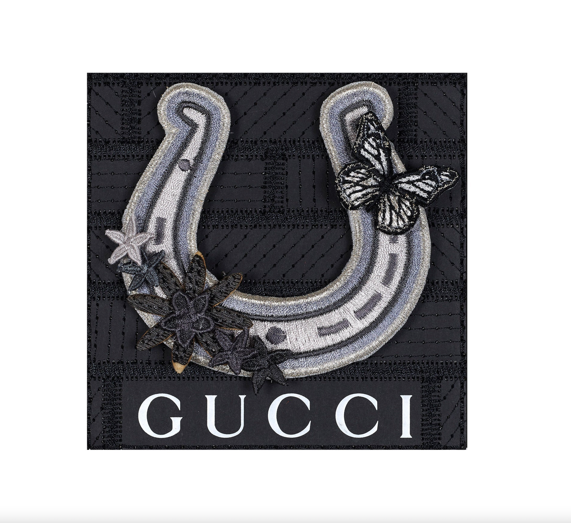 Petite Black Gucci White Horseshoe (SWP62)