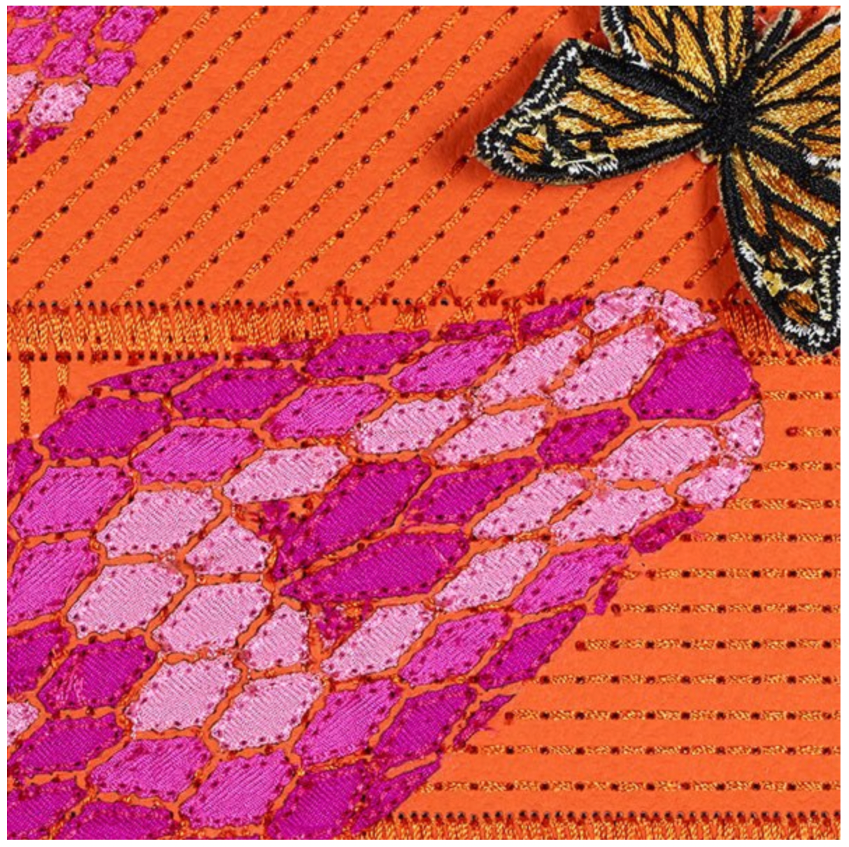 Medium Orange Louis Vuitton Snake and Butterflies (SWM21)