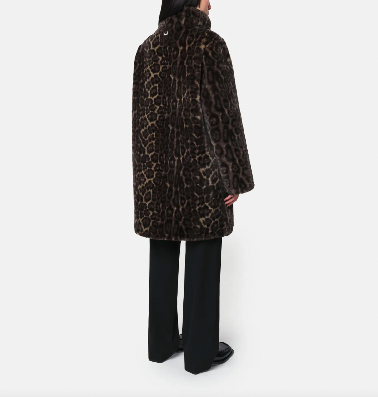 Blair Leopard Mid-Length Coat - Dark Leopard