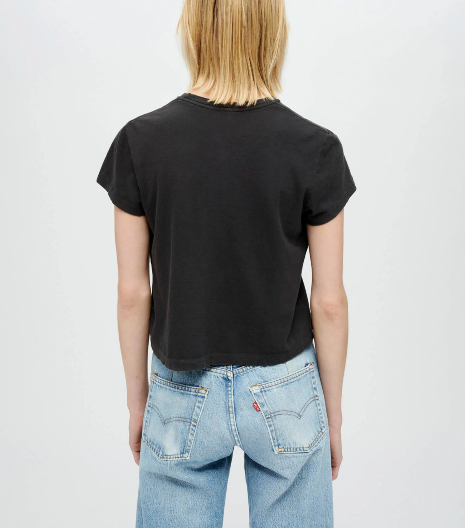 1950s Boxy Tee - Washed Black