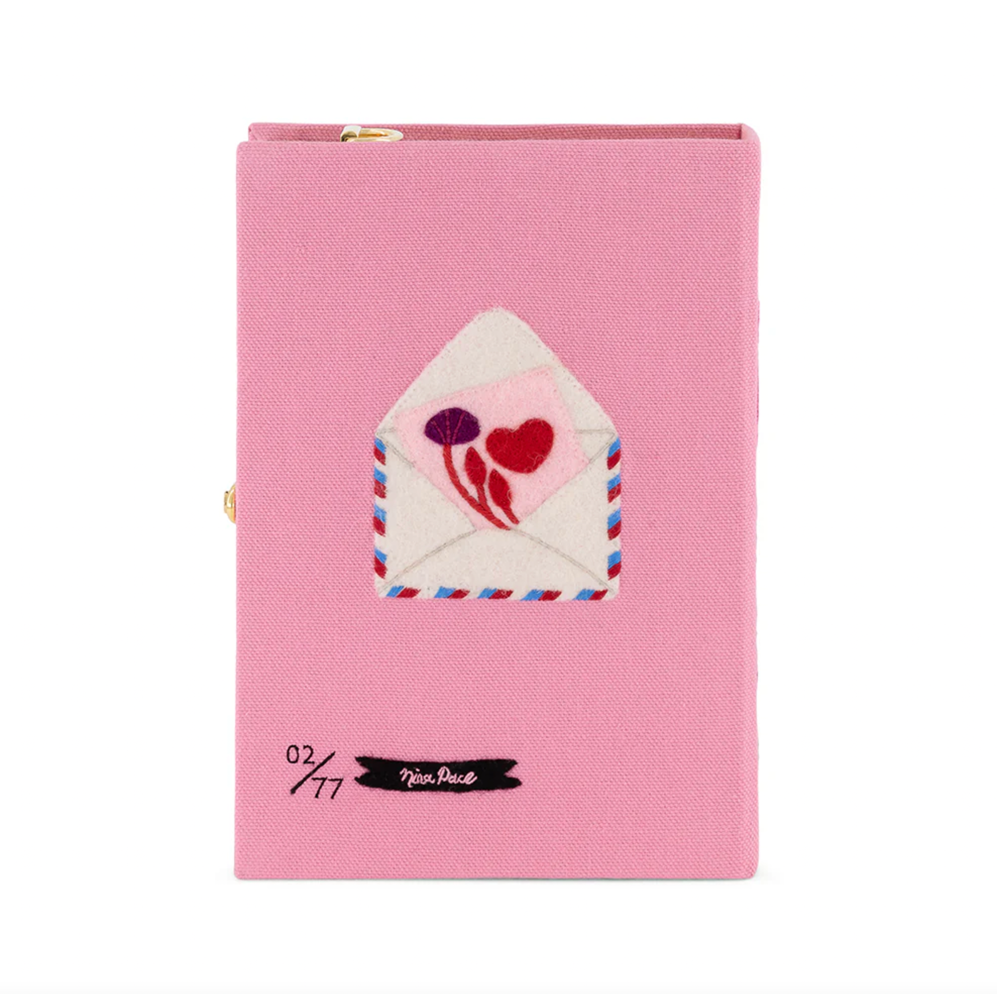 Love Letters Box Book Clutch w/ Strap - Carnation