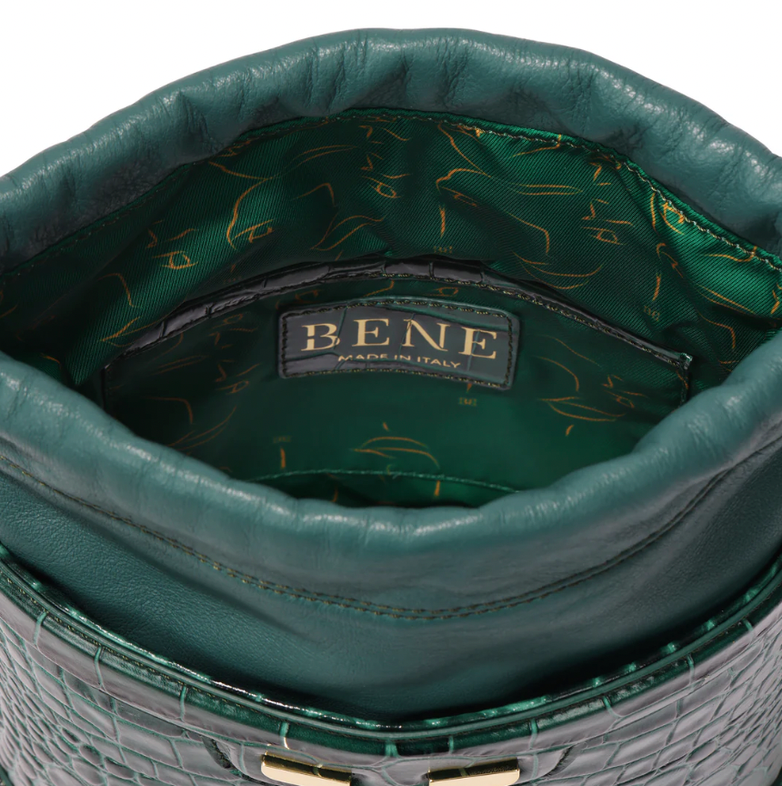 Byrd Bucket Bag - Green Croc