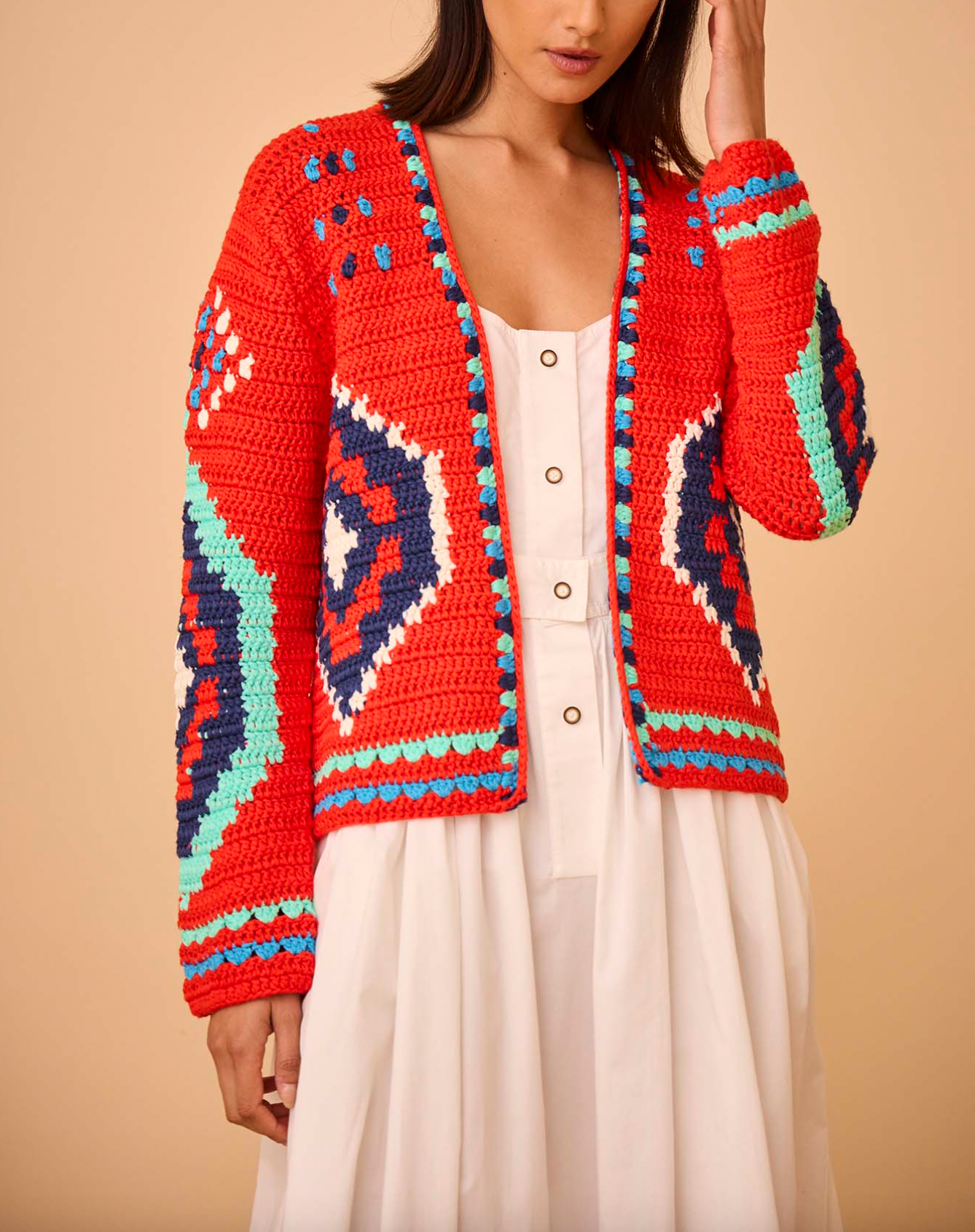 Callen Cardigan - Red Multi