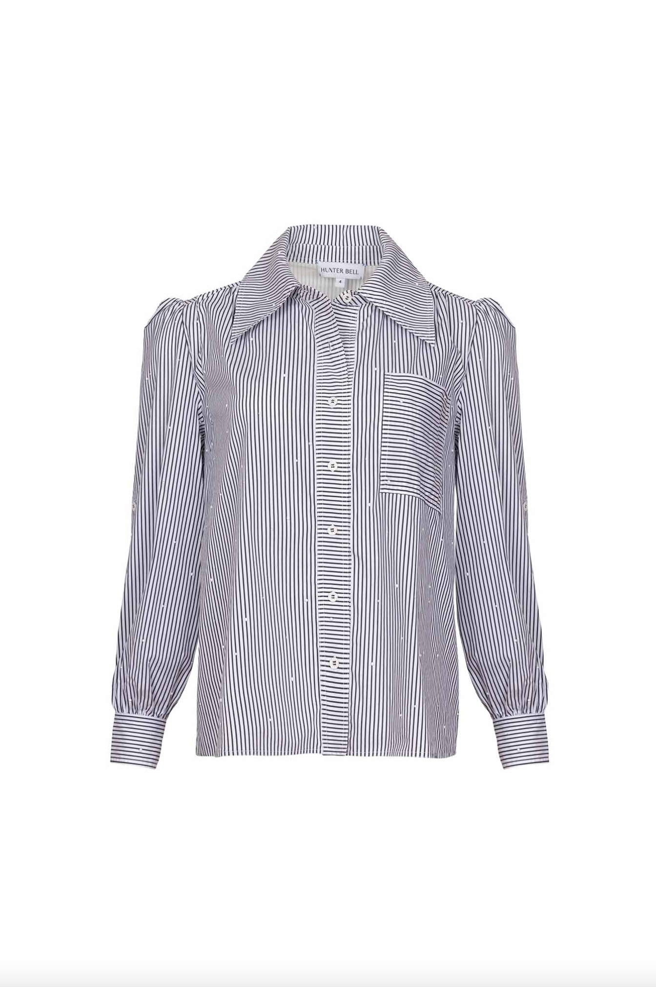 Jade Shirt - Embellished Croquet Stripe