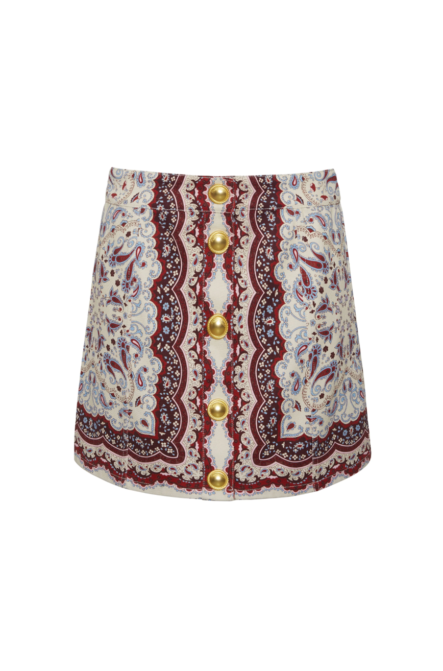 Evergreen Mini - Paisley Scarf Ivory