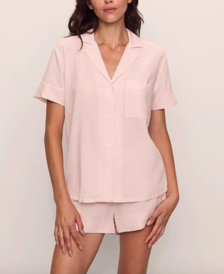 Nautico Shortie Set - Feeder Stripes Pale Mauve/White