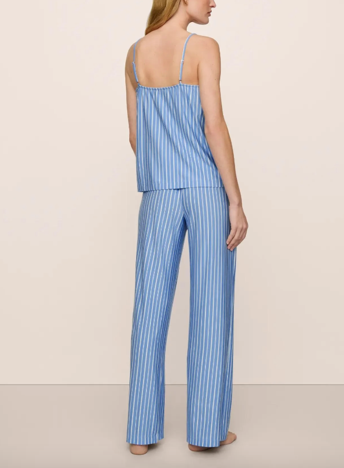 Gisele Printed Cami & Pant Set - Nordic Stripes Vista Blue/Ivory