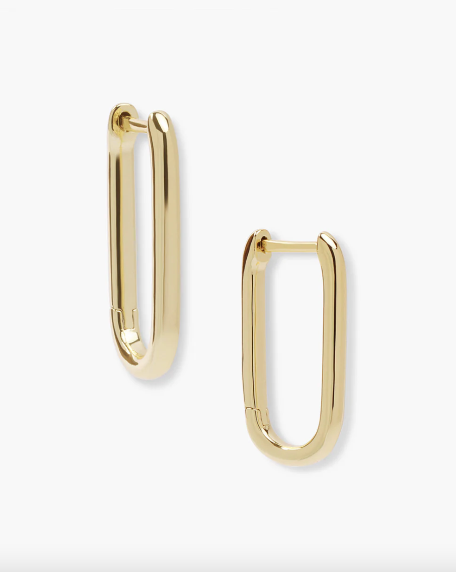 Carrie Chain Huggies - Gold