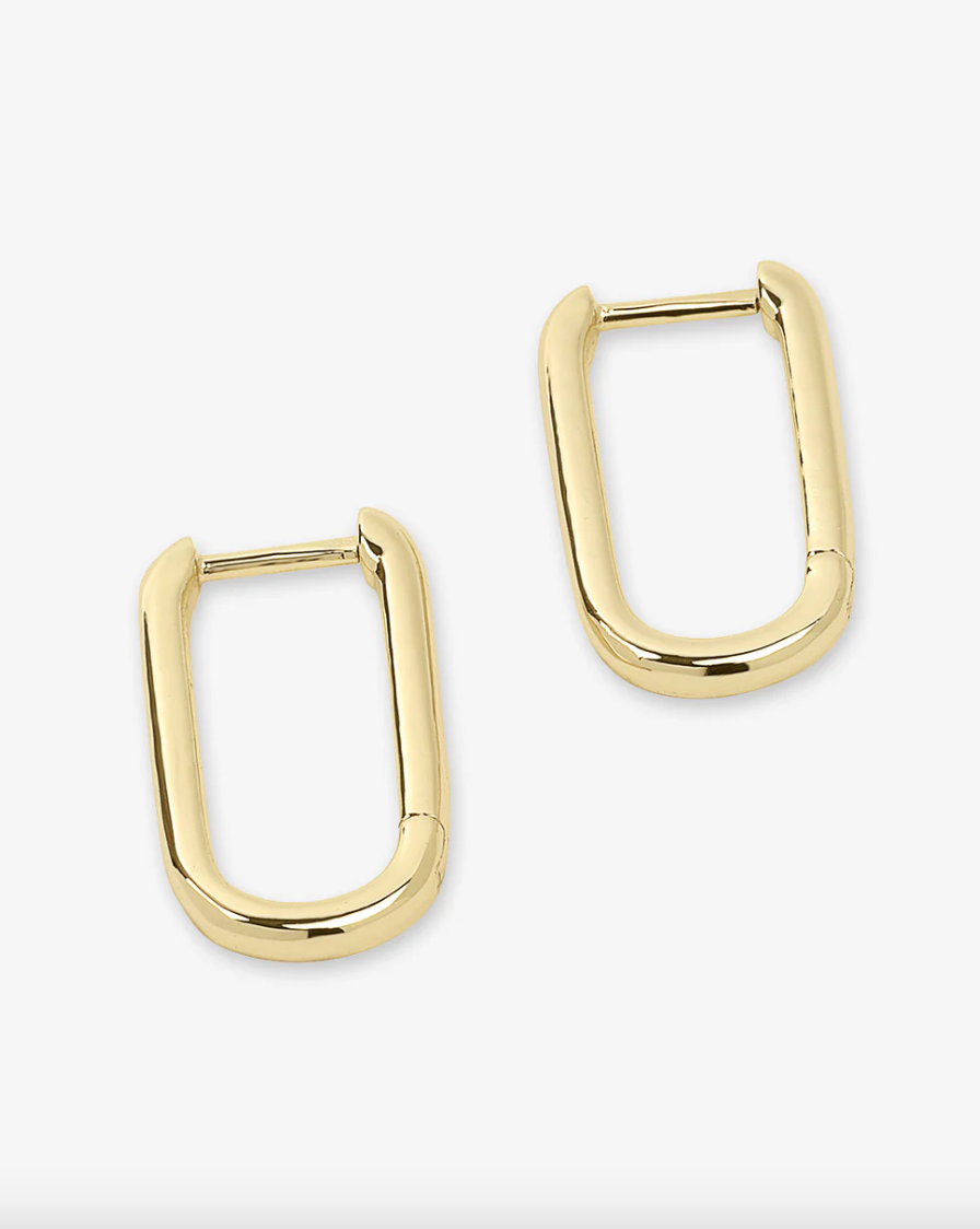 Carrie Chain Huggies - Gold