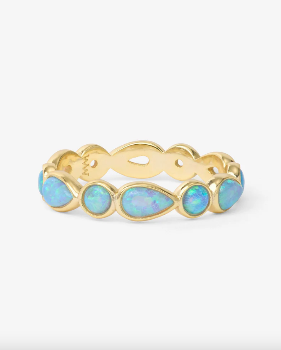 Isla Ring - Gold/Blue Opal