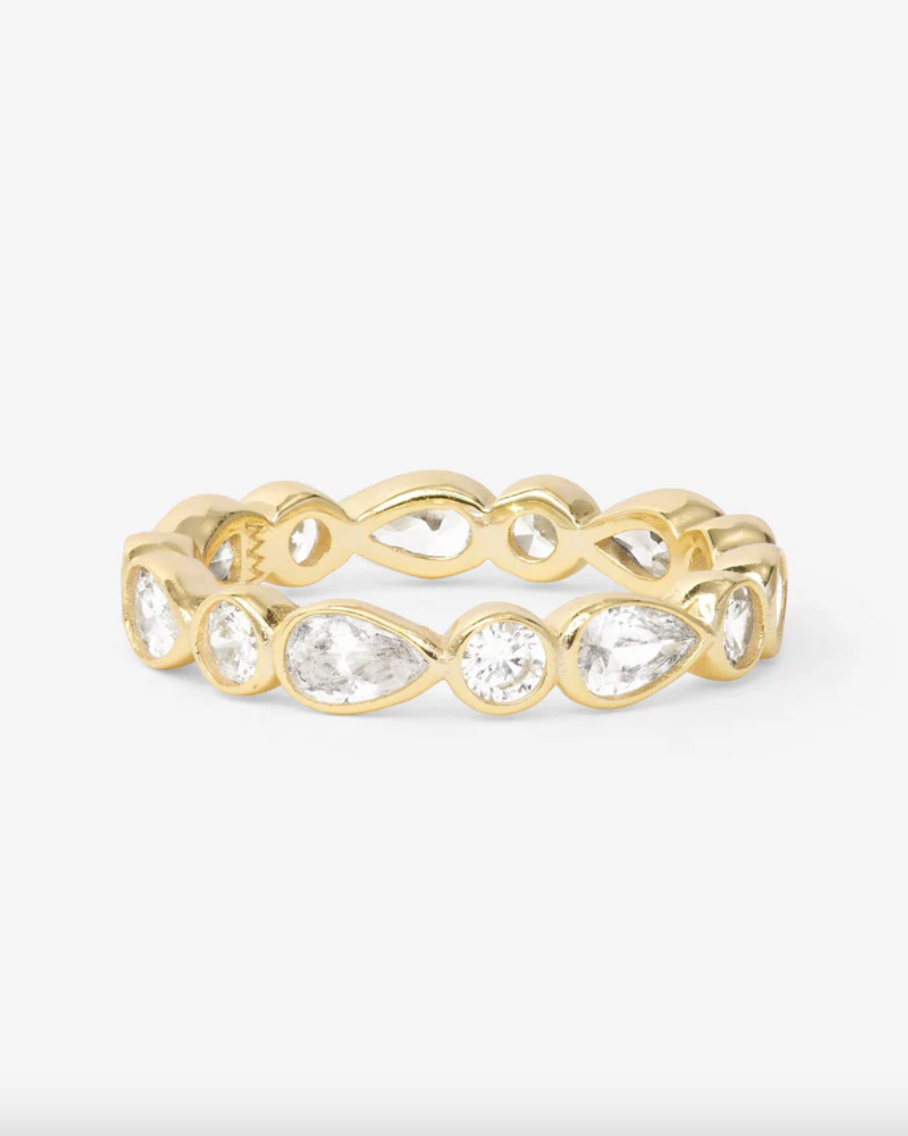 Isla Ring - Gold/White Diamondette