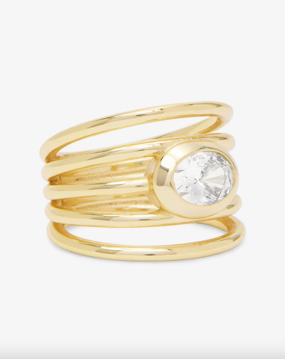 She's a Boss Stacked Ring - Gold