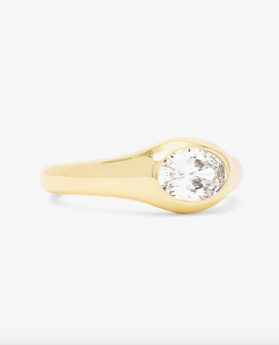 She's a Boss Signet Ring - Gold