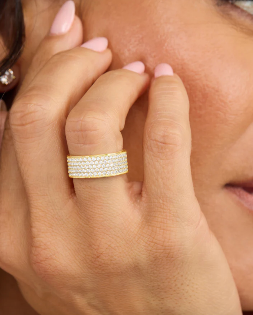 Slick Pavé Ring - Gold