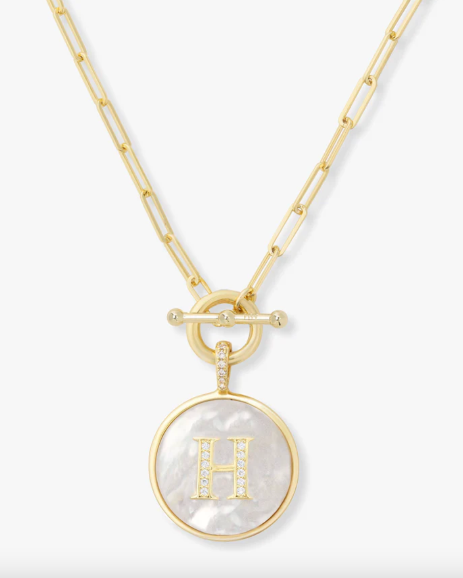 Love Letters Gold Medallion Necklace - Gold