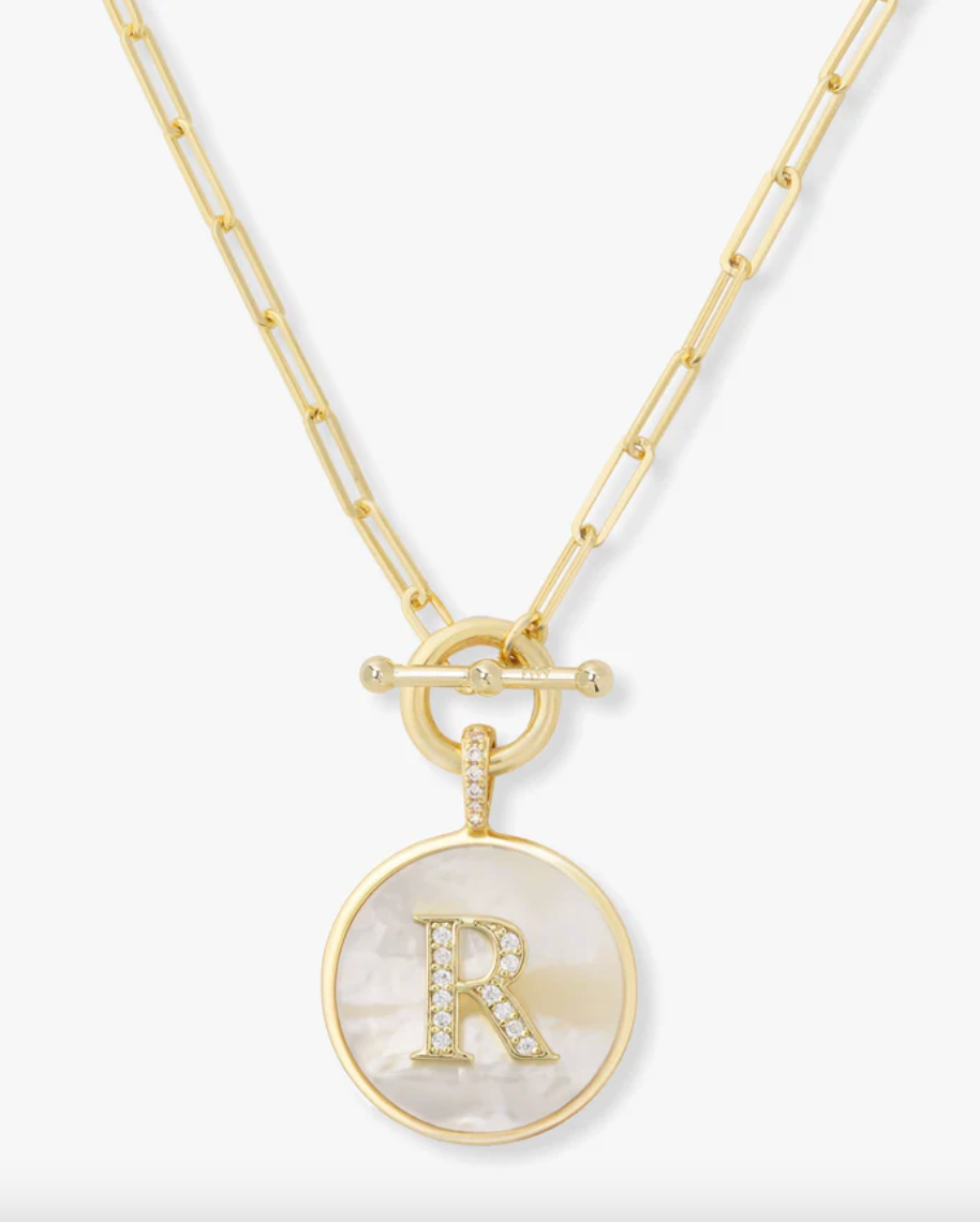 Love Letters Gold Medallion Necklace - Gold
