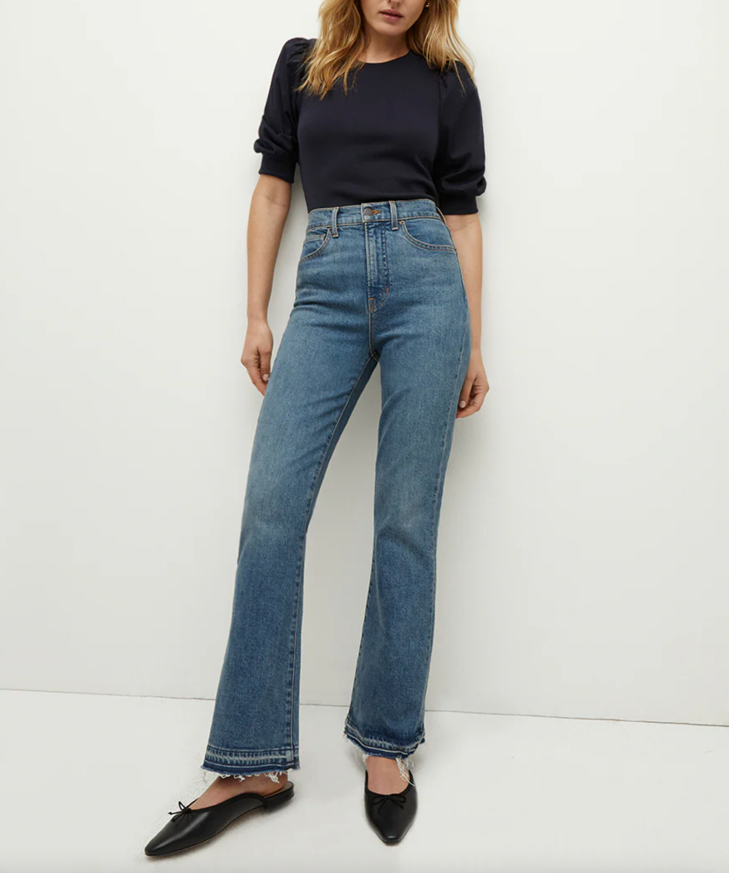 Crew Neck Coralee Top - Navy