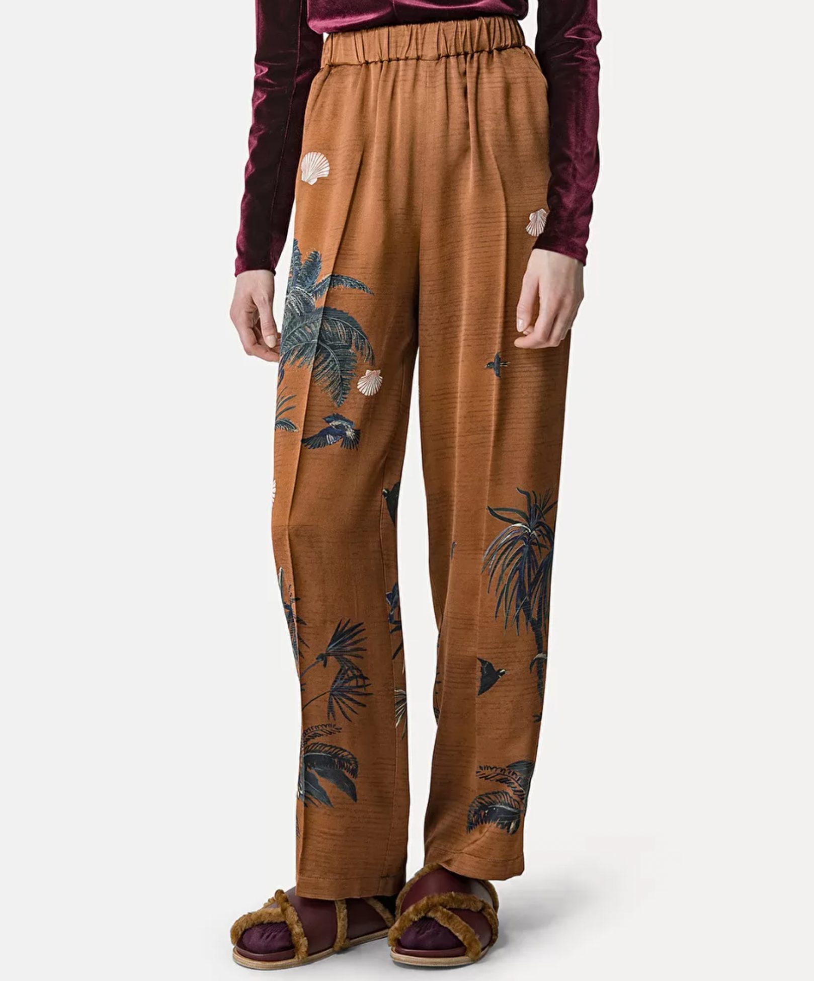 "The Sacred Forest" Print Envers Pants - Cacao