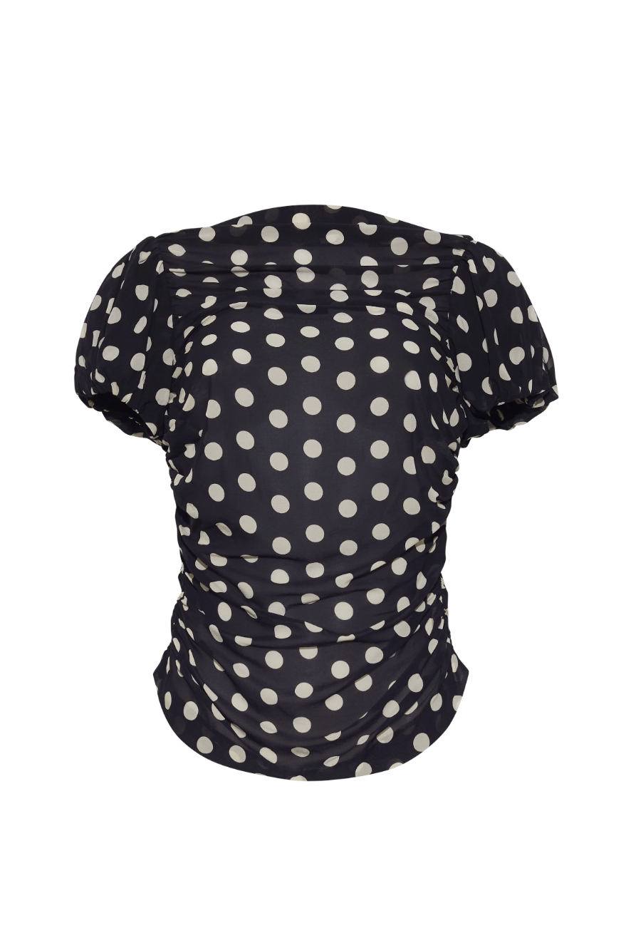 Melissa Top - Joelle Dot Black