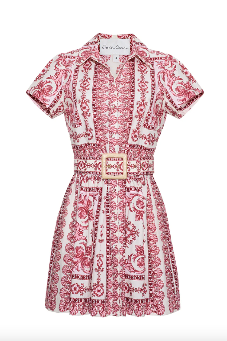Noela Mini Dress- Hudson Scarf Egret