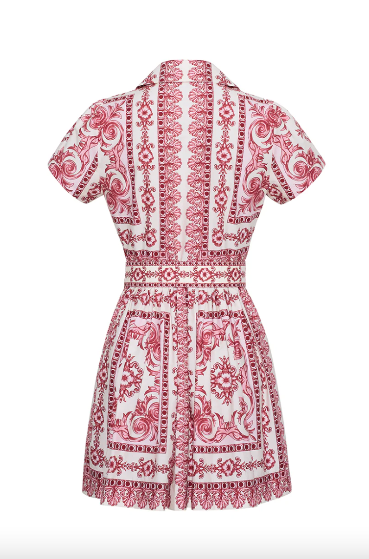 Noela Mini Dress- Hudson Scarf Egret