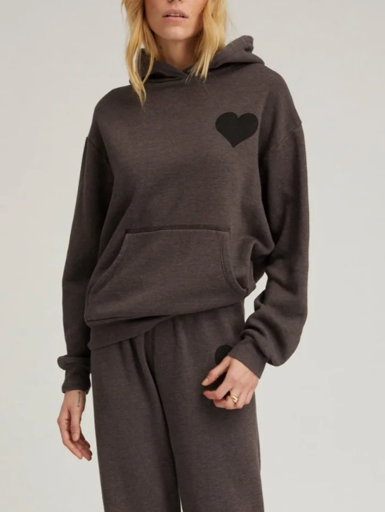 Heart Hoodie - Charcoal